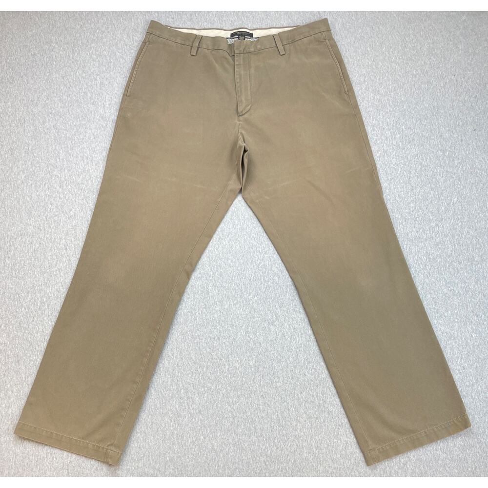Banana Republic Pants Men 36 x 32 Brown 100% Cotton Stretch Slim Fit Gavin Chino